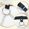 2Pcs 2 Colors Imitation Leather Chain Belt AJEW-WR0002-06-3