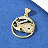 Brass Micro Pave Cubic Zirconia Pendant & Stud Earrings Sets for Women SJEW-F227-01E-G-5