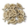 100Pcs Wood Cabochons WOOD-G020-07-1