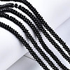 Natural Black Stone Beads Strands G-S366-089-4