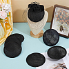 10Pcs Imitation Hemp Round Fascinator Hat Base for Millinery AJEW-BC0009-73-4