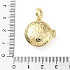 Brass Enamel Photo Locket Pendants KK-A303-19B-G-3