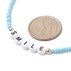 5Pcs 5 Style Glass & Plastic Word Beaded Necklaces Set NJEW-JN04316-3