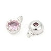 Brass Pave Cubic Zirconia Pendants KK-H204-03S-04-2