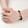 Chakra Natural Lava Rock Beaded Stretch Bracelets BJEW-JB02225-01-7