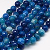 Natural Stripe Agate Beads Strands G-G581-10mm-05-1