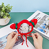 Cotton Crochet Pet Headwear Costume AJEW-WH0258-807-3