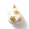 Rack Plating Brass Micro Pave Cubic Zirconia Pendants KK-M230-16G-A-2