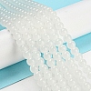 Baking Paint Imitation Jade Glass Round Bead Strands X-DGLA-Q021-6mm-01-1
