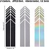 SUPERFINDINGS 12Sets 3 Colors Waterproof Reflective PET Car Stickers DIY-FH0003-54-2