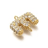 Brass Micro Pave Cubic Zirconia Letter Links KK-I717-04E-2