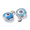 Handmade Evil Eye Lampwork Charms KK-F764-13P-07-3
