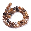 Natural Striped Agate/Banded Agate Beads Strands G-G582-6mm-55-2