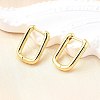 Brass Huggie Hoop Earrings X-EJEW-F245-04G-A-5