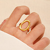 Stainless Steel Oval Cuff Rings for Women WH-WG4EA56-01-1