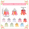 72Pcs 9 Colors Acrylic Pendants OACR-SC0002-38A-2