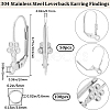 50Pcs 304 Stainless Steel Leverback Earring Findings DIY-BBC0001-59-2