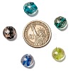 Handmade Gold Sand Lampwork Beads SLFG12mmY-1-3