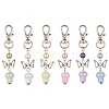 UV Plating Rainbow Iridescent Opaque Acrylic Mushroom Pendant Decoration HJEW-JM01176-1