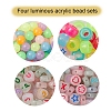 4 Style Luminous Acrylic & Plastic Beads LACR-YW0001-03-2