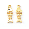 Light Gold Plated Alloy Enamel Pendants X-ENAM-R136-14A-2