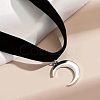 Gothic Moon CCB Plastic Pendant Black Velvet Choker Necklaces for Women FS-WG30AE2-01-4
