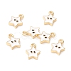 Rack Plating Eco-friendly Brass Enamel Charms KK-D073-01G-04-NR-1