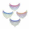 Ion Plating(IP) 201 Stainless Steel Filigree Joiners Links X-STAS-R114-034-1