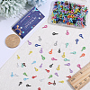 500Pcs 20 Style Spray Painted Iron Screw Eye Pin Peg Bails IFIN-SC0001-48-3