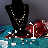 24Pcs 6 Style ABS Plastic Imitation Pearl Wire Wrapped Pendants KK-SW0001-07-8