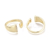 Brass Micro Pave Clear Cubic Zirconia Cuff Rings X-RJEW-F103-13I-G-2