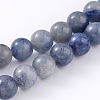 Dyed & Heated Natural Blue Aventurine Round Bead Strands LS-G-M248-6mm-01-1