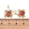 Brass Micro Pave Cubic Zirconia Pendants KK-C143-28G-3