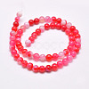 Natural Striped Agate/Banded Agate Bead Strands G-G962-8mm-04-2
