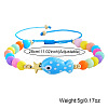 Ocean Style Fish Porcelain Bead Braided Bracelets LS-YA5775-5
