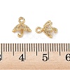 Brass Micro Pave Clear Cubic Zirconia Charms KK-P355-05G-3