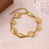 304 Stainless Steel Link Chain & Curb Chain Multi-strand Bracelets for Women BJEW-H641-01A-G-1