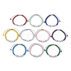 10Pcs Natural & Dyed Malaysia Jade Beaded Bracelet BJEW-JB10074-1