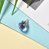 Transparent Glass Charms PALLOY-JF00853-02-4