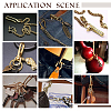 2Pcs Brass Shackle Clasps with Brass S Hook Clasps KK-PH0010-57LG-6