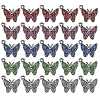 25Pcs 5 Colors Zinc Alloy Butterfly Charms ENAM-SZ0001-81-1