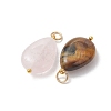 Natural Mixed Gemstone Pendants PALLOY-JF05387-01-3