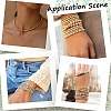 500Pcs 5 Styles Rack Plating Brass Beads KK-BBC0023-24G-6