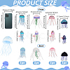 4Pcs 4 Colors Plastic PVC Hand-nailed Beads Paillette Sew on Clothing Patches PATC-FG0003-08-2