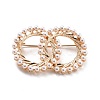 Double Rings Interlocking Circles Imitation Pearl Brooch JEWB-P010-01-1