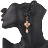 Lantern 304 Stainless Steel Synthetic Imperial Jasper Dangle Earrings EJEW-MZ00609-02-3