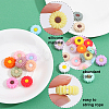 CHGCRAFT 18Pcs 18 Colors Food Grade Eco-Friendly Silicone Beads SIL-CA0001-53-4