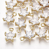 Brass Cubic Zirconia Charms KK-S348-322-1