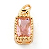 Real 18K Gold Plated Brass Inlaid Cubic Zirconia Charms ZIRC-L100-075G-3