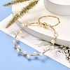 Natural Pearl Braided Bangle for Girl Women BJEW-JB06830-02-2